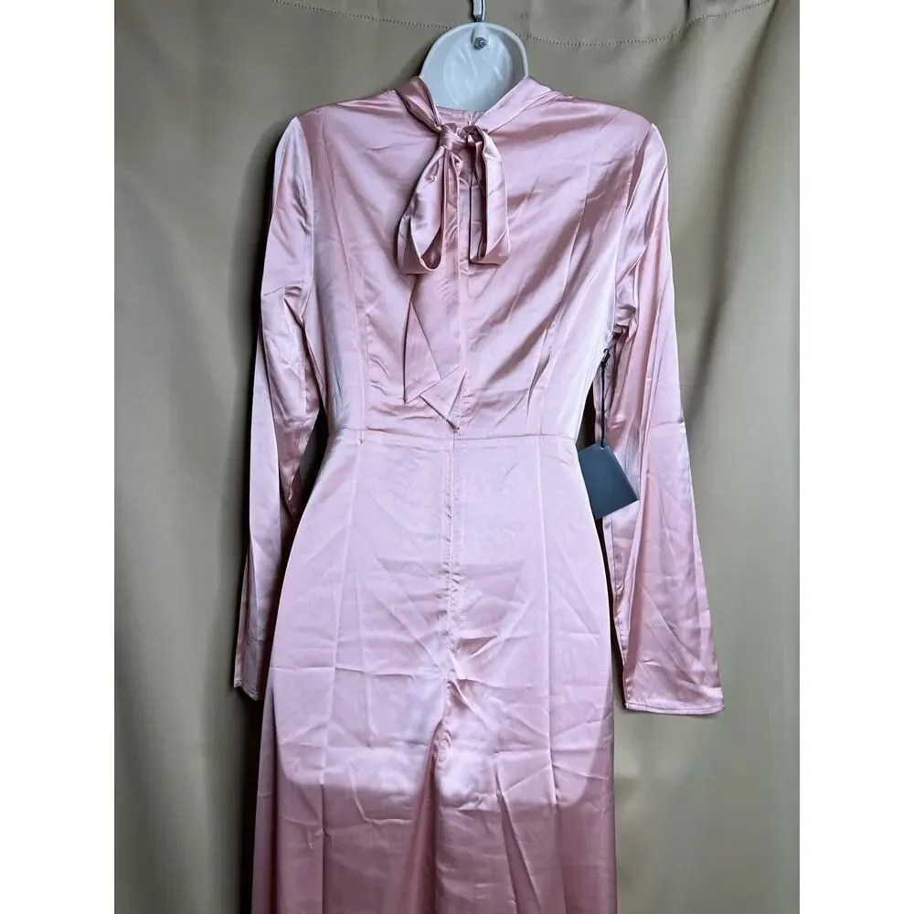 Area Stars Pink Satin Dress M - Picture 5 of 8